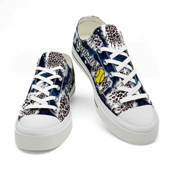 LTS-U-Hobb-LMDB-Sbal-220321NA10 @ Softball Leopard Mom Dark Blu-Softball Mom Dark Blue Leopard Pattern Low Top Shoes