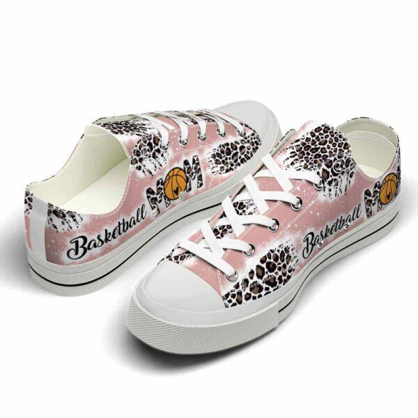 LTS-U-Hobb-LMLN-Bskb-220321NA10 @ Basketball Leopard Mom Light Nud-Basketball Mom Leopard Pattern Low Top Shoes