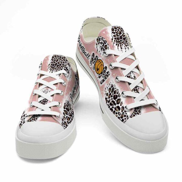LTS-U-Hobb-LMLN-Bskb-220321NA10 @ Basketball Leopard Mom Light Nud-Basketball Mom Leopard Pattern Low Top Shoes