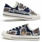 LTS-U-Hobb-LMSB-Bskb-220321NA10 @ Basketball Leopard Mom Space Blu-Basketball Mom Blue Leopard Pattern Low Top Shoes