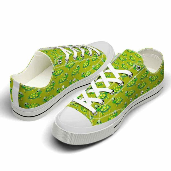 LTS-U-Ani-GP-Ttle-220124NA10 @ Turtle Green Patter-Turtle Pattern Green Low Top Shoes