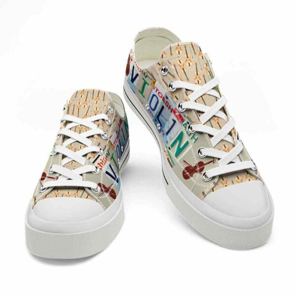 LTS-U-Hobb-LP-Viol-220124NA10 @ Violin License Plat-Violin License Plate Low Top Shoes