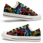 LTS-U-Hobb-FC-Tbne-220124VY10 @ Trombone Fabric Colo-Trombone Pattern Colorful Low Top Shoes
