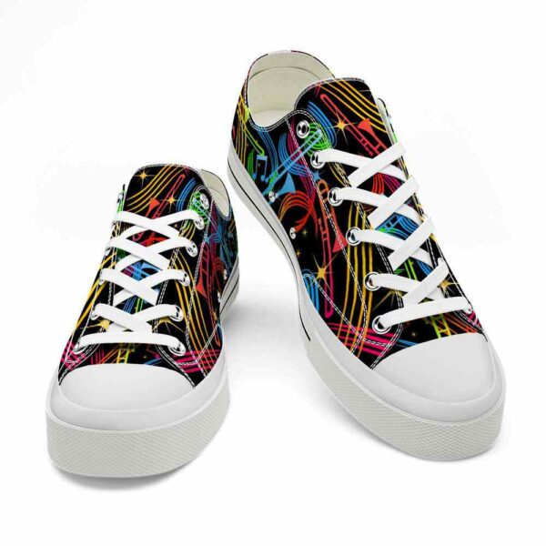 LTS-U-Hobb-FC-Tbne-220124VY10 @ Trombone Fabric Colo-Trombone Pattern Colorful Low Top Shoes