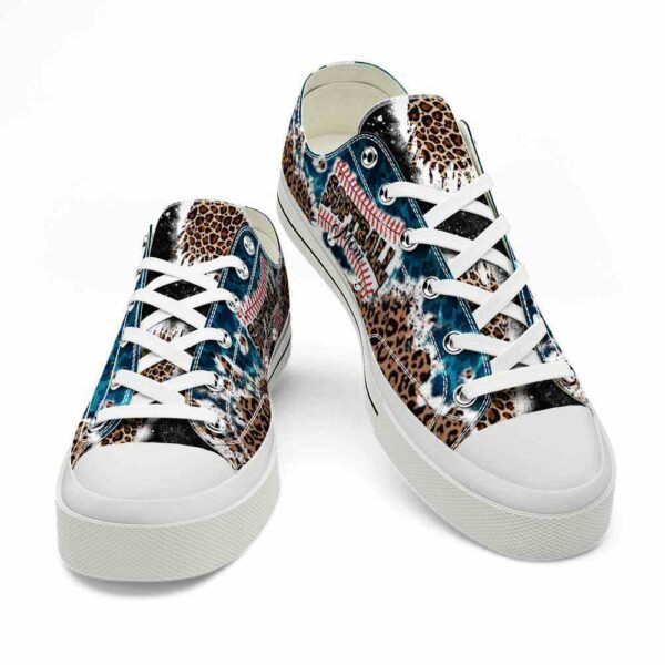 LTS-U-Hobb-LM-Sbal-220321NA10 @ Softball Leopard Mo-Softball Mom Blue Leopard Pattern Low Top Shoes