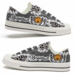LTS-U-Hobb-LM-Bskb-220321NA10 @ Basketball Leopard Mo-Basketball Mom Grey Leopard Pattern Low Top Shoes
