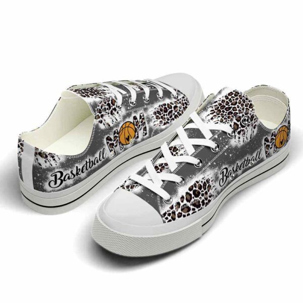 LTS-U-Hobb-LM-Bskb-220321NA10 @ Basketball Leopard Mo-Basketball Mom Grey Leopard Pattern Low Top Shoes