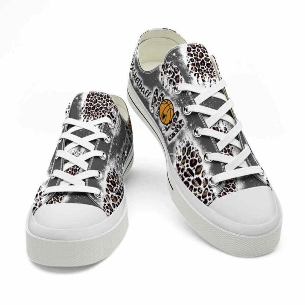 LTS-U-Hobb-LM-Bskb-220321NA10 @ Basketball Leopard Mo-Basketball Mom Grey Leopard Pattern Low Top Shoes