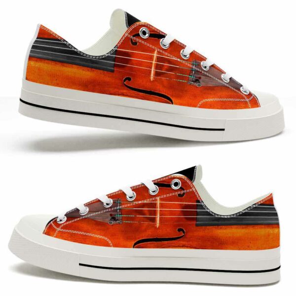 LTS-U-Hobb-WF-Viol-220124NA10 @ Violin Wooden Fac-Violin Instrument Wood Texture Low Top Shoes