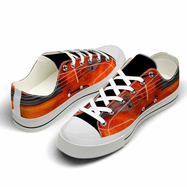 LTS-U-Hobb-WF-Viol-220124NA10 @ Violin Wooden Fac-Violin Instrument Wood Texture Low Top Shoes