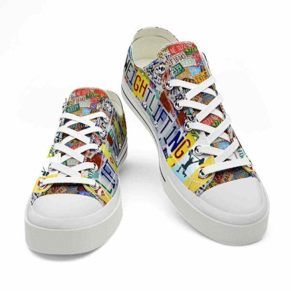 LTS-U-Hobb-LAGL-Wlif-220124NA10 @ Weightlifting Like A Girl License Plat-Weightlifting Lift Like A Girl License Plate Low Top Shoes