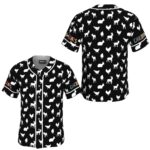 JS-U-Ani-CAGM-Cikn-220322VY10 @ Chicken And Goat Mix Pattern-Chicken Black White Pattern Baseball Jersey