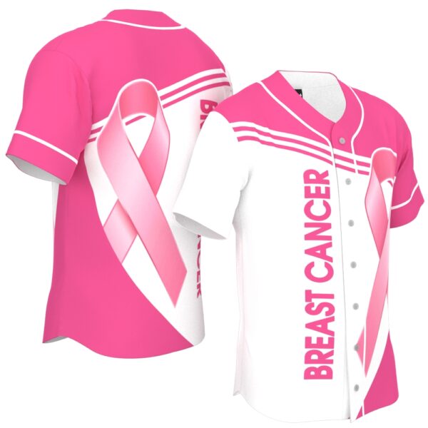 JS-U-Awa-PR-BreCan-220322VY10 @ Breast Cancer Pink Ribbon-Breast Cancer Pink Ribbon Baseball Jersey