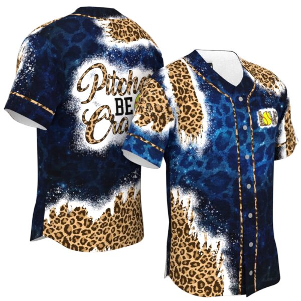 JS-U-Hobb-PBC-Sbal-220322VY10 @ Softball Pitches Be Crazy-Softball Blue Leopard Love Pitches Be Crazy Baseball Jersey