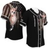 JS-U-Dog-ZF-CHua-220322NA10 @ Chihuahua Zipper Flag-Chihuahua Zipper Usa Flag Baseball Jersey