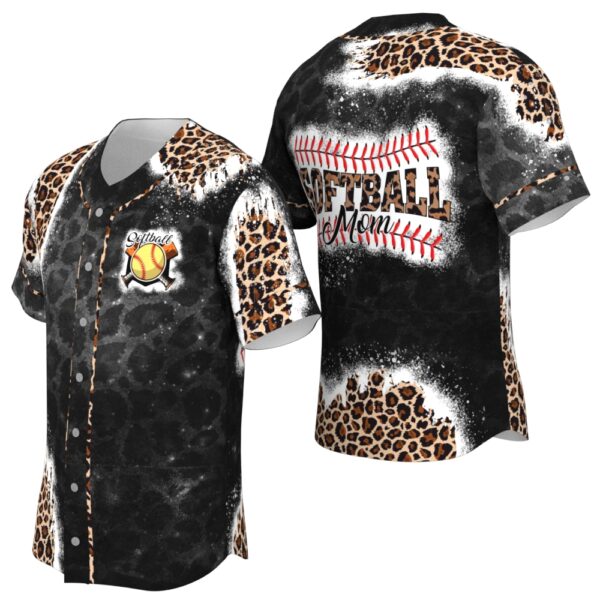 JS-U-Hobb-HF-Sbal-220322VY10 @ Softball Heart field-Softball Mom Black Leopard Baseball Jersey