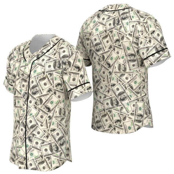 JS-U-Hobb-DP-Mny-220322VY10 @ Money Dollar Pattern-Money Dollar Pattern Baseball Jersey