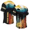JS-U-Hobb-RDT-Dgof-220322VY10 @ Disc Golf Retro Dawn Throw-Disc Golf Retro Forest Custom Name Baseball Jersey