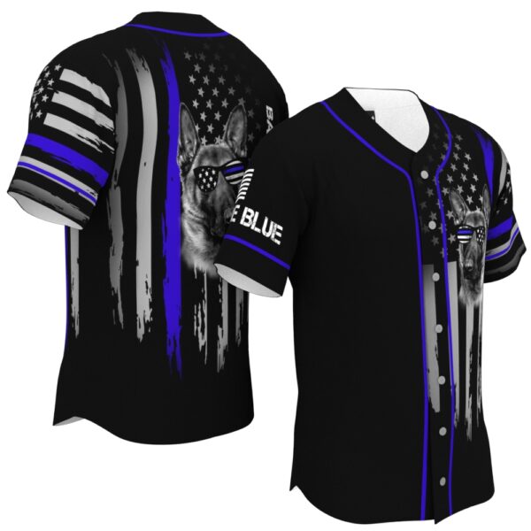 JS-U-Job-BMBT-Plof-220322VY10 @ Police Belgian Malinois Back The Blue-Police Belgian Malinois Back The Blue Usa Flag Baseball Jersey