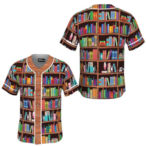 JS-U-Job-LBF-T11-220322VY10 @ Librarian Library Book Full-Librarian Library Book Shelf Full Baseball Jersey