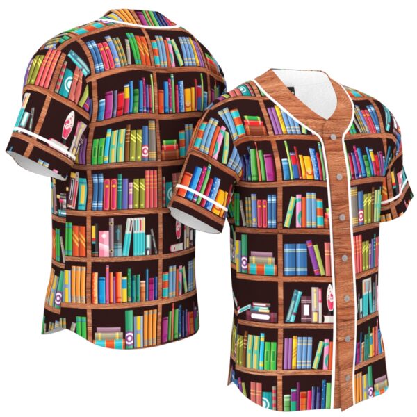 JS-U-Job-LBF-T11-220322VY10 @ Librarian Library Book Full-Librarian Library Book Shelf Full Baseball Jersey