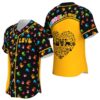JS-U-Job-CSB-Sbdr-220322VY10 @ Bus Driver Colorful School Bus-School Bus Driver Retro Colorful Hand Pattern Baseball Jersey