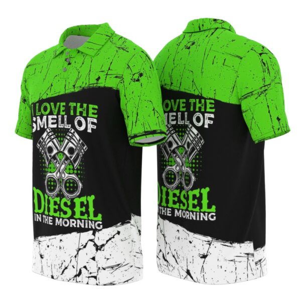 PL-U-Job-SOD-Tker-220322VY10 @ Truck Driver Smell Of Diesel-Truck Driver Smell Of Diesel Green Polo Shirt