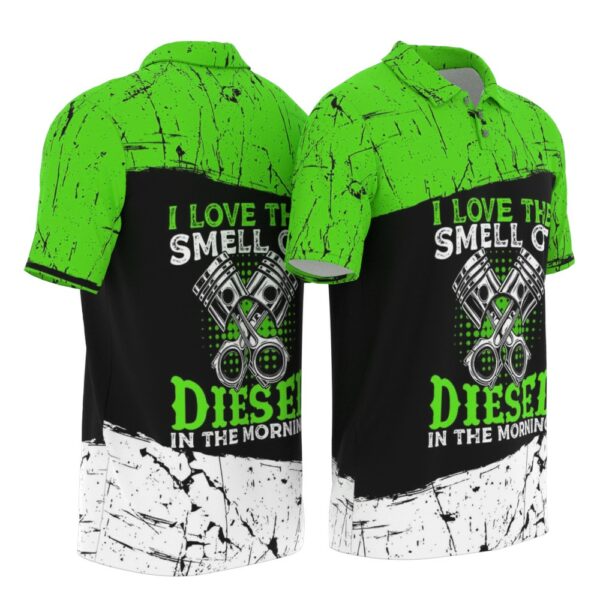 PL-U-Job-SOD-Tker-220322VY10 @ Truck Driver Smell Of Diesel-Truck Driver Smell Of Diesel Green Polo Shirt