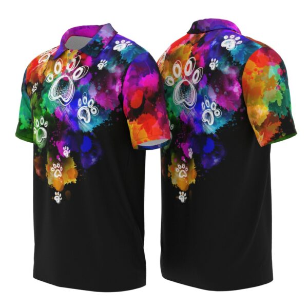 PL-U-Job-PPW-Dgrm-220322NA10 @ Dog Groomer Paw Print Watercolor-Dog Groomer Paw Print Watercolor Polo Shirt