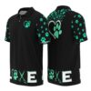 PL-U-Job-LTT-Dgrm-220322NA10 @ Dog Groomer Love Tools Teal-Dog Groomer Teal Heart Paw Pattern Polo Shirt