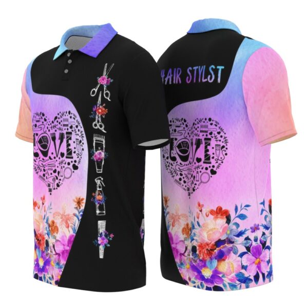 PL-U-Job-FTL-Hsty-220322VY10 @ Hair Stylist Floral Tools Love-Hairstylist Flowers Love Polo Shirt