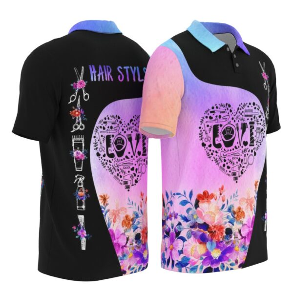 PL-U-Job-FTL-Hsty-220322VY10 @ Hair Stylist Floral Tools Love-Hairstylist Flowers Love Polo Shirt