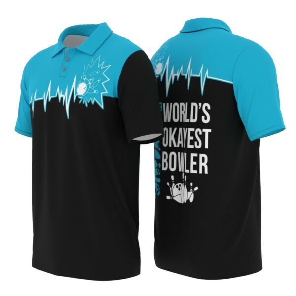 PL-U-Hobb-HB-Bwl-220322VY10 @ Bowling Heartbeat Bowler-Bowling Heartbeat Blue Polo Shirt