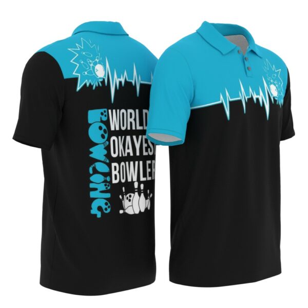 PL-U-Hobb-HB-Bwl-220322VY10 @ Bowling Heartbeat Bowler-Bowling Heartbeat Blue Polo Shirt