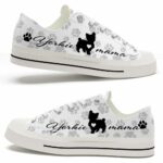LTS-U-Dog-MPP-Yorkie-220509VY10 @ Yorkie Mama Paw Patter-Yorkshire Terrier Paws Pattern Low Top Shoes