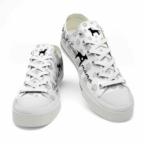 LTS-U-Dog-MPP-BulTer-220509VY10 @ Bull Terrier Mama Paw Patter-Bull Terrier Paws Pattern Low Top Shoes