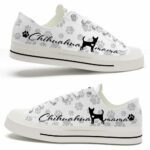 LTS-U-Dog-MPP-CHua-220509VY10 @ Chihuahua Mama Paw Patter-Chihuahua Paws Pattern Low Top Shoes