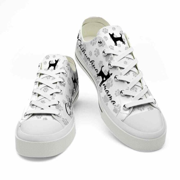 LTS-U-Dog-MPP-CHua-220509VY10 @ Chihuahua Mama Paw Patter-Chihuahua Paws Pattern Low Top Shoes