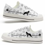 LTS-U-Dog-MPP-GerShe-220509VY10 @ German Shepherd Mama Paw Patter-German Shepherd Paws Pattern Low Top Shoes