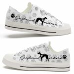 LTS-U-Dog-MPP-GrHo-220509VY10 @ Greyhound Mama Paw Patter-Greyhound Paws Pattern Low Top Shoes