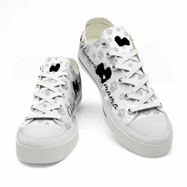 LTS-U-Dog-MPP-Hava-220509VY10 @ Havanese Mama Paw Patter-Havanese Paws Pattern Low Top Shoes