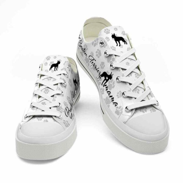 LTS-U-Dog-MPP-BosTer-220509VY10 @ Boston Terrier Mama Paw Patter-Boston Terrier Paws Pattern Low Top Shoes