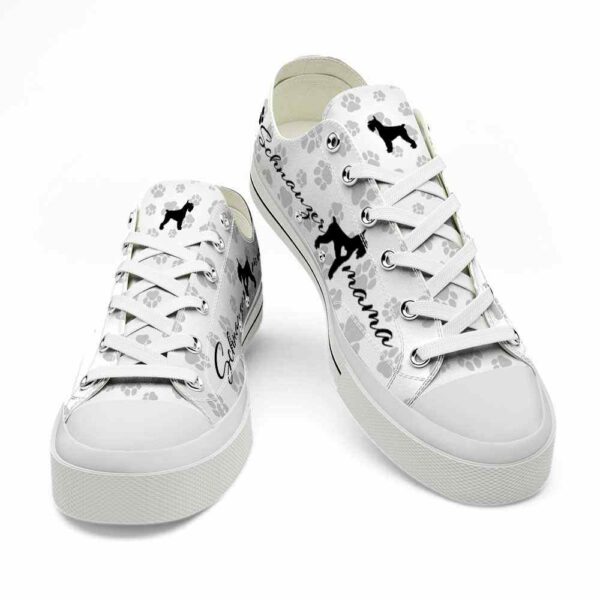 LTS-U-Dog-MPP-Schzer-220509VY10 @ Schnauzer Mama Paw Patter-Schnauzer Paws Pattern Low Top Shoes