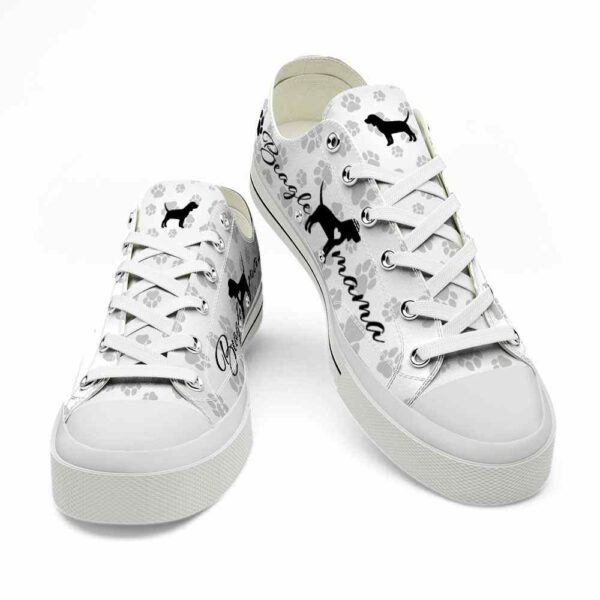 LTS-U-Dog-MPP-Beagle-220509VY10 @ Beagle Mama Paw Patter-Beagle Paws Pattern Low Top Shoes