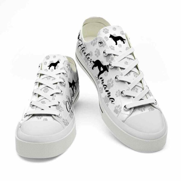 LTS-U-Dog-MPP-Heeler-220509VY10 @ Heeler Mama Paw Patter-Australian Cattle Paws Pattern Low Top Shoes
