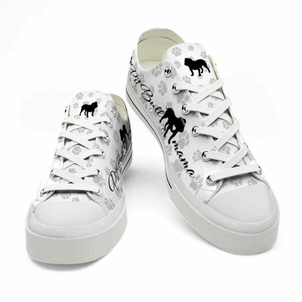 LTS-U-Dog-MPP-PBul-220509VY10 @ Pit Bull Mama Paw Patter-Pit Bull Paws Pattern Low Top Shoes