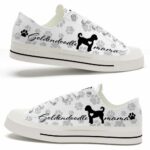 LTS-U-Dog-MPP-GolDoo-220509VY10 @ Goldendoodle Mama Paw Patter-Goldendoodle Paws Pattern Low Top Shoes