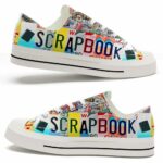 LTS-U-Hobb-LP-Sbok-220509VY10 @ Scrapbook License Plat-Scrapbook License Plate Low Top Shoes