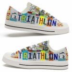 LTS-U-Hobb-LP-Trth-220509VY10 @ Triathlon License Plat-Triathlon License Plate Low Top Shoes