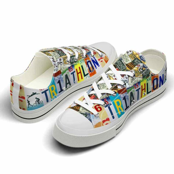 LTS-U-Hobb-LP-Trth-220509VY10 @ Triathlon License Plat-Triathlon License Plate Low Top Shoes